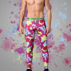 Men's Camo Pocket Leggings Sports Compression Pants