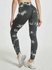 Tie Dye Yoga Leggings Slim Fit Workout Pants Women's Activewear