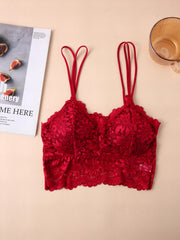 Lace Wireless Bra Double Straps Comfy & Breathable Women's Lingerie