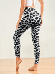 Leopard Print Slimming Yoga Leggings High Waist Fitness Workout Sports Tights