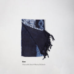 Boho Print Scarf Vintage Geometric Tassel Shawl
