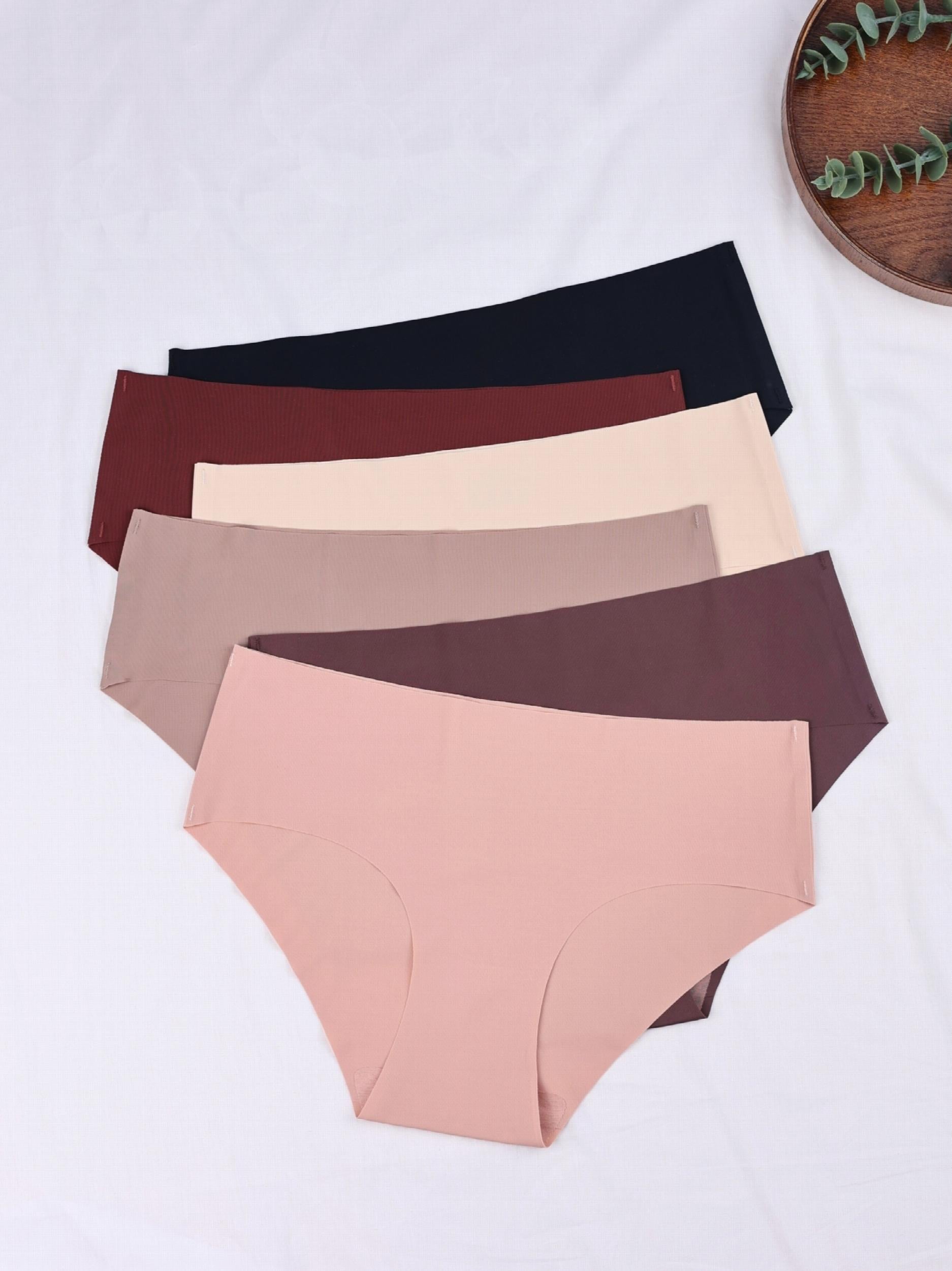 6pcs Seamless Stretchy Briefs Comfy Women's Panties