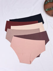 6pcs Seamless Stretchy Briefs Comfy Women's Panties