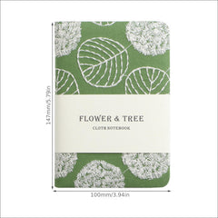 Vintage A6 Embroidered Notebook Natural Fabric & Linen Cover