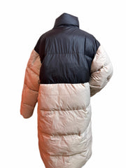 Long Puffer Jacket Mock Neck Loose Fit Down Jacket