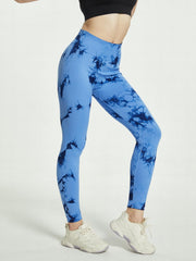 Tie Dye High Strech Sports Leggings High Waist Yoga Running Tight Pants