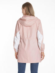 Hooded Windbreaker Jacket Long Sleeve Trench Coat