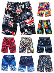 Comics Pattern Men's Swim Trunks Quick Dry Beach Shorts
