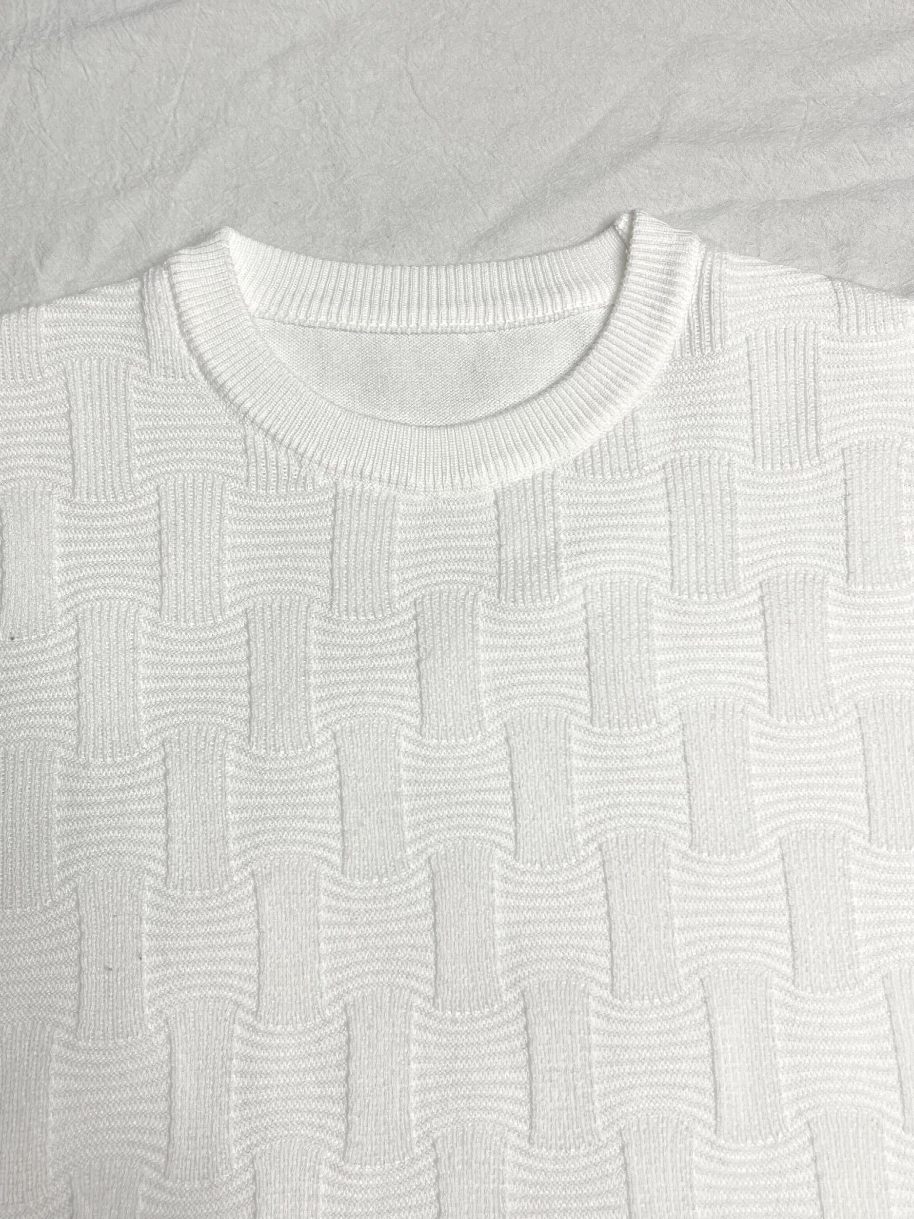 Men's Solid Sweater Casual Warm Stretch Crew Neck Pullover