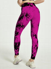 Tie Dye Slimming Yoga Leggings High Stretch Fitness Trousers