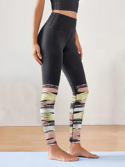 Colorful Slim Fit Yoga Pants High Stretch Cropped