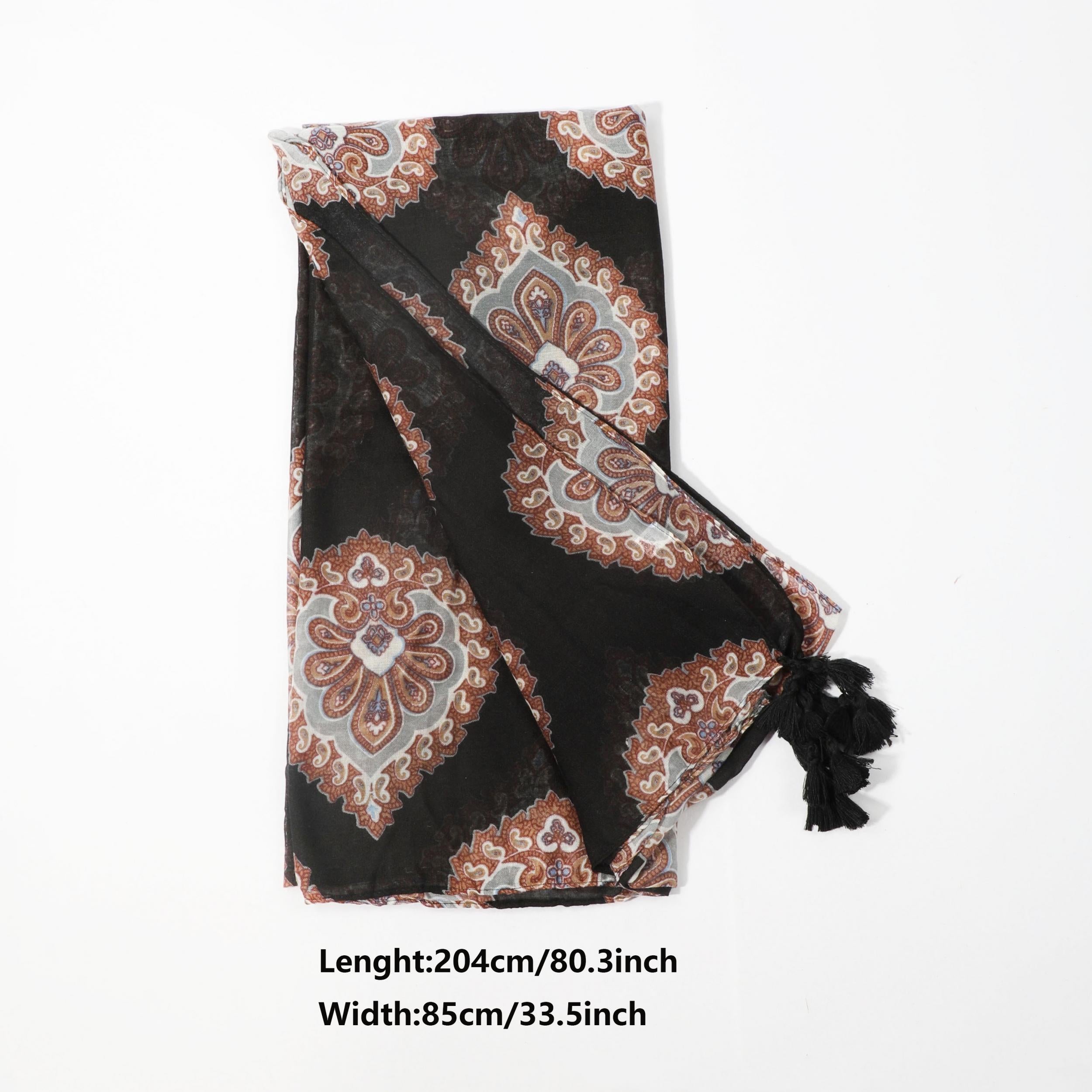 Men's Casual Cashew Flower Ethnic Style Scarf