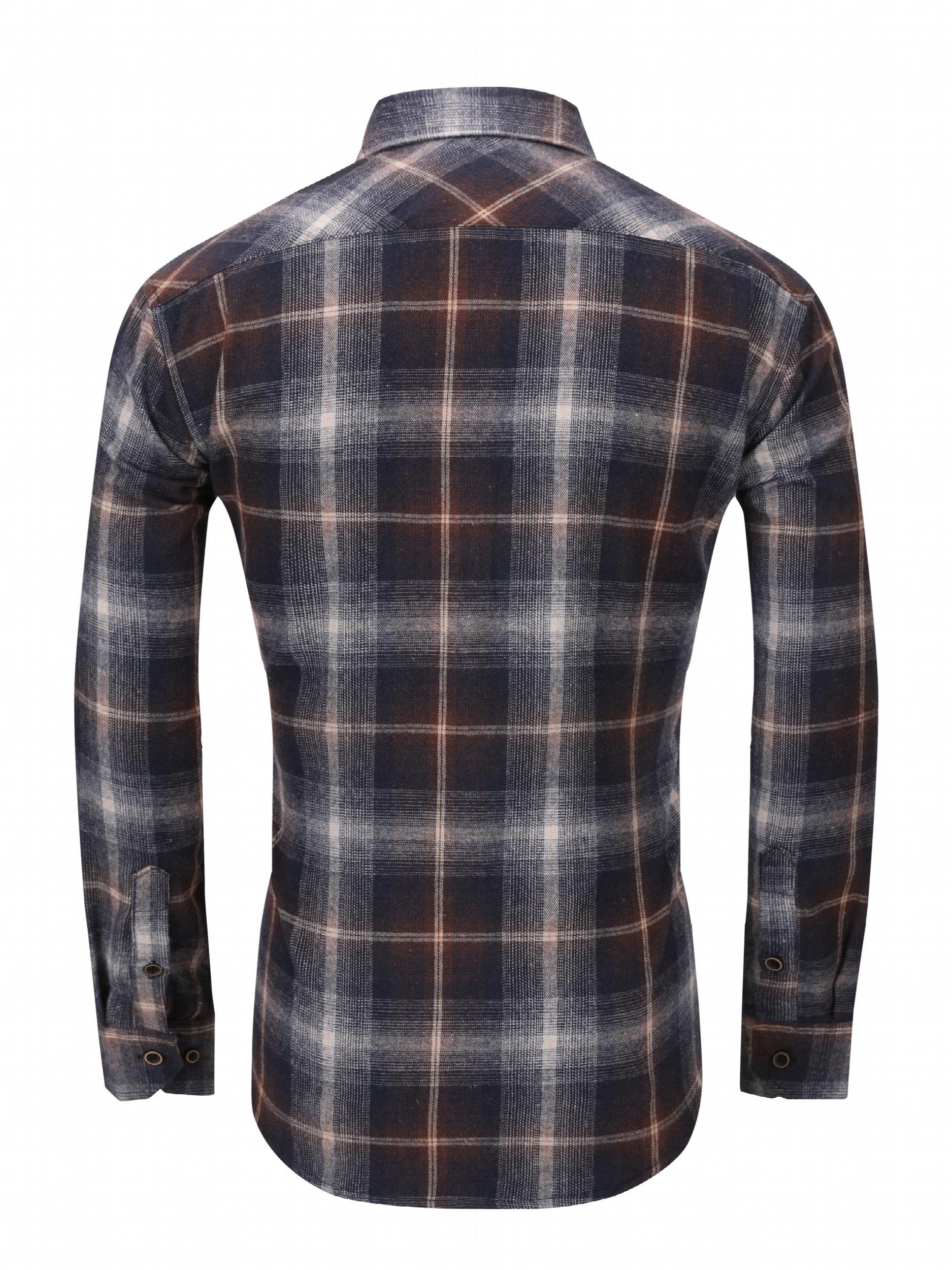Plaid Pattern Print Men's Casual Button Up Long Sleeve Shirt