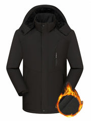 Colorblock Long Sleeve Zip Up Hooded Fleece Jacket