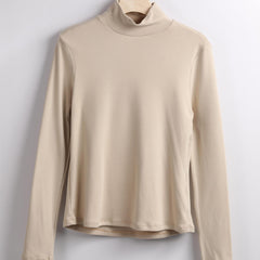 High Neck Stretch Long Sleeve Shirt Slim Fit Base Layer Top