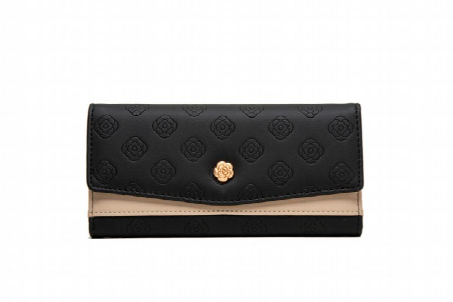 Pritti Women's Long Wallet with Zipper Buckle Embossed Design