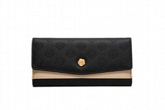 Pritti Women's Long Wallet with Zipper Buckle Embossed Design