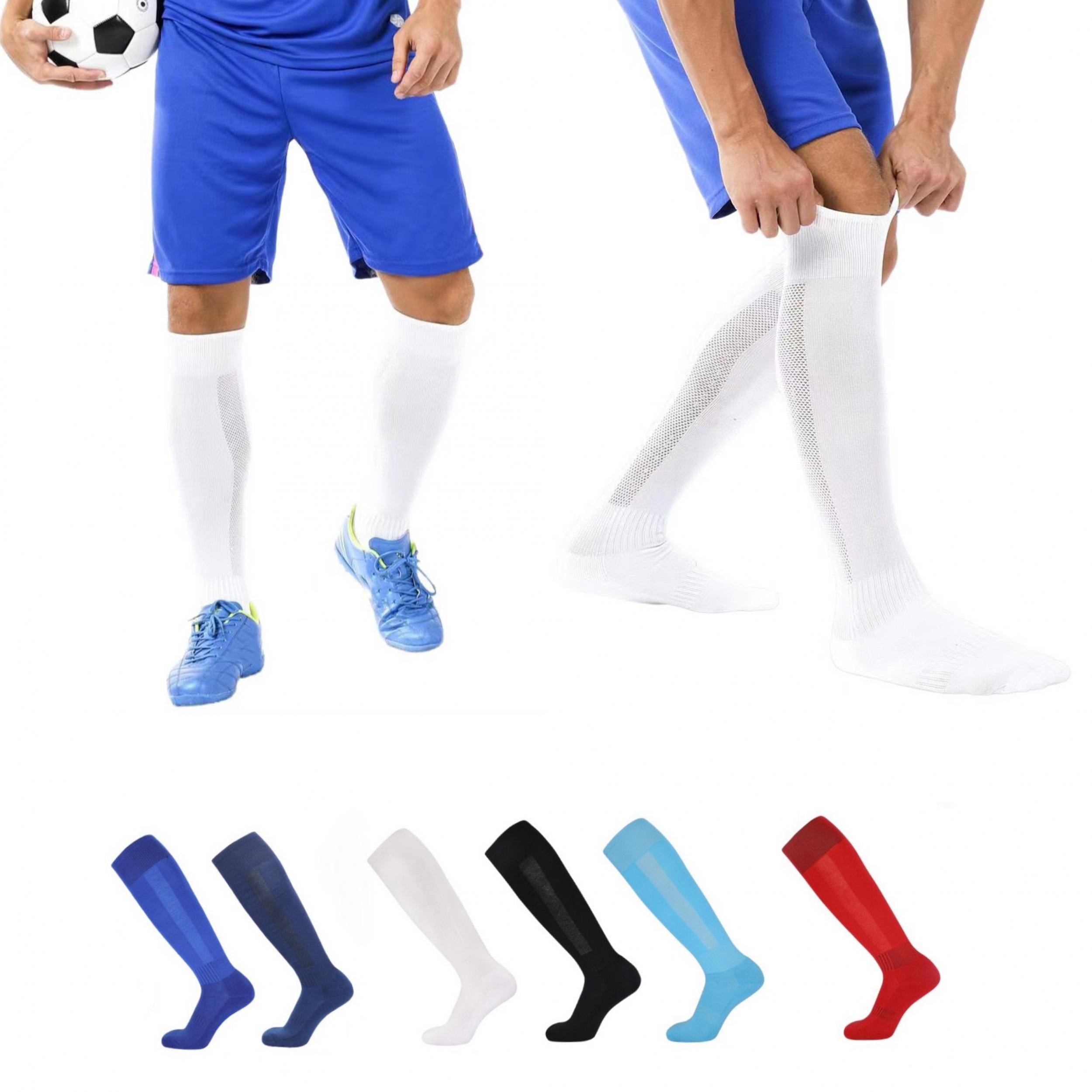 1pair Soccer Socks Comfortable Breathable Long Socks Football Training Socks