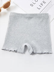 Girls Casual Letter Embroidery Short Leggings