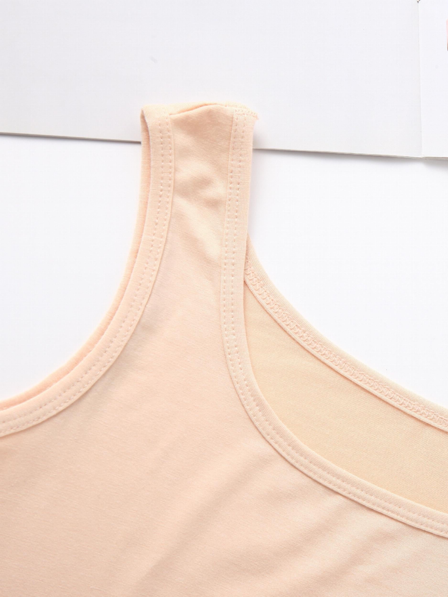 3pcs Solid Crew Neck Sleeveless Tank Tops Women's Lingerie