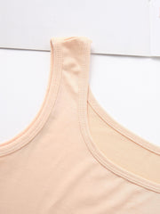 3pcs Solid Crew Neck Sleeveless Tank Tops Women's Lingerie
