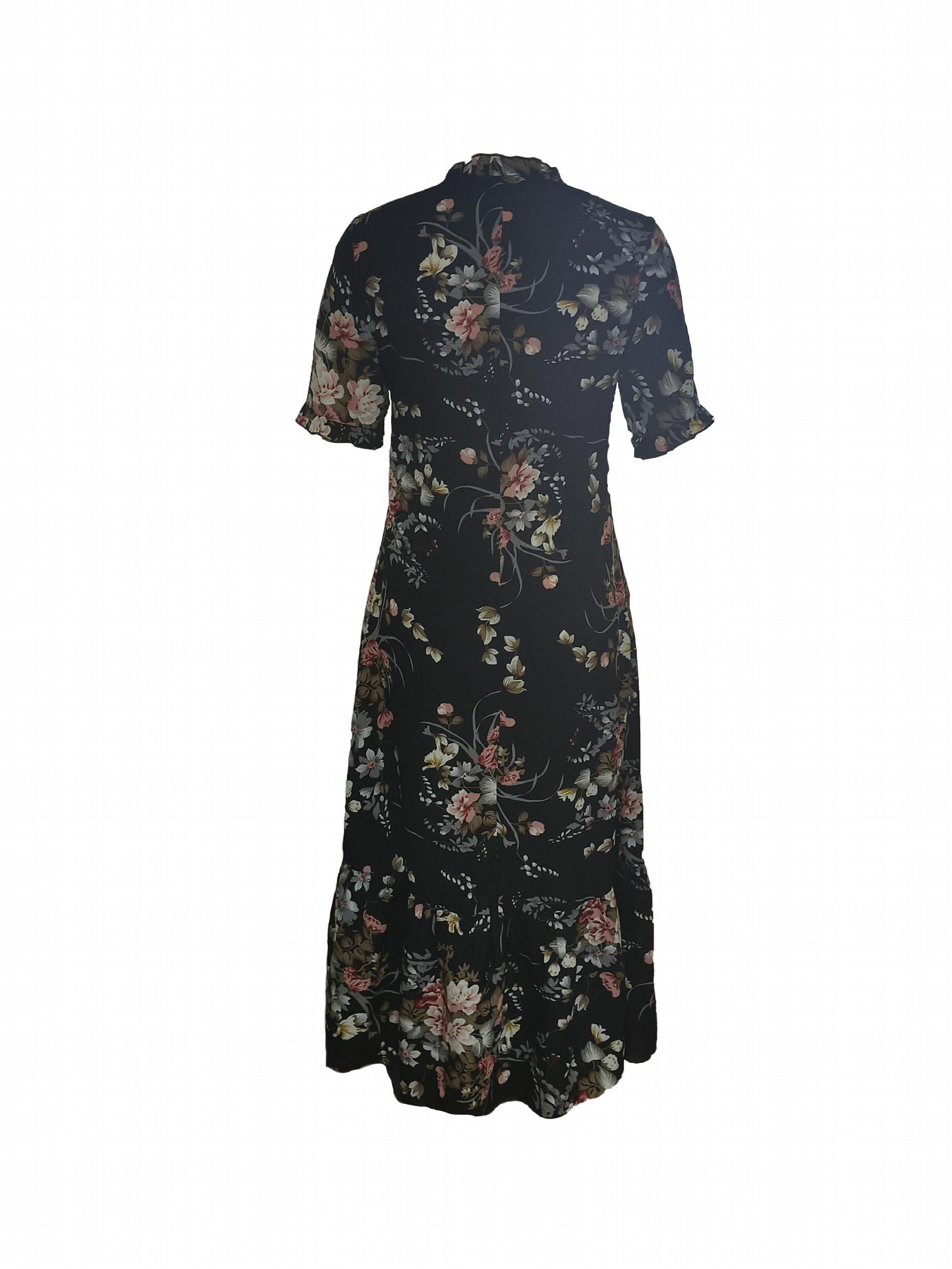 Vintage Floral Print Dress Maxi Dress Women's Clothing