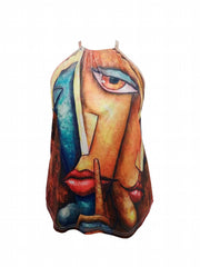Tie Dye Halter Neck Stretch Tank Top