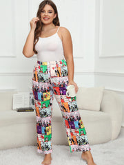 Women's Plus Pop Art Print High Rise Pajama Pants
