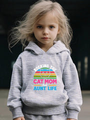 Cat Mom and Aunt Life 2pcs Activewear Sets for Girls