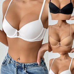 3pcs Hollow Out T Shirt Bras Comfy Breathable Push Up Bra