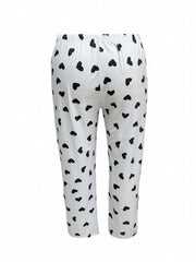 Heart Print Long Sleeve Lounge Two Piece Set