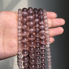 Moonstone Cat Eye Stone Beads Round Loose Spacer Beads DIY Jewelry Making 15mm