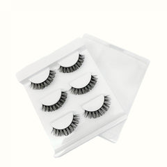 3 Pairs D Curling 14mm Fluffy Thick Faux Mink Eyelashes