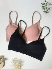 2pcs Seamless Wireless Bras Comfy & Breathable Intimates Bra