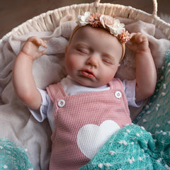 20" Reborn Kids Doll Pink Outfit Soft Cloth Body 3D Skin Clothes Bottle Gift