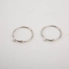 Golden Silvery Circle Earrings Minimalist Jewelry for Girls