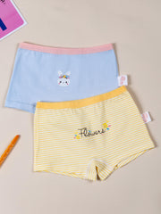 4pcs Girl's Cotton Striped Boxer Briefs for Children