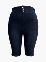 High Rise Skinny Denim Shorts
