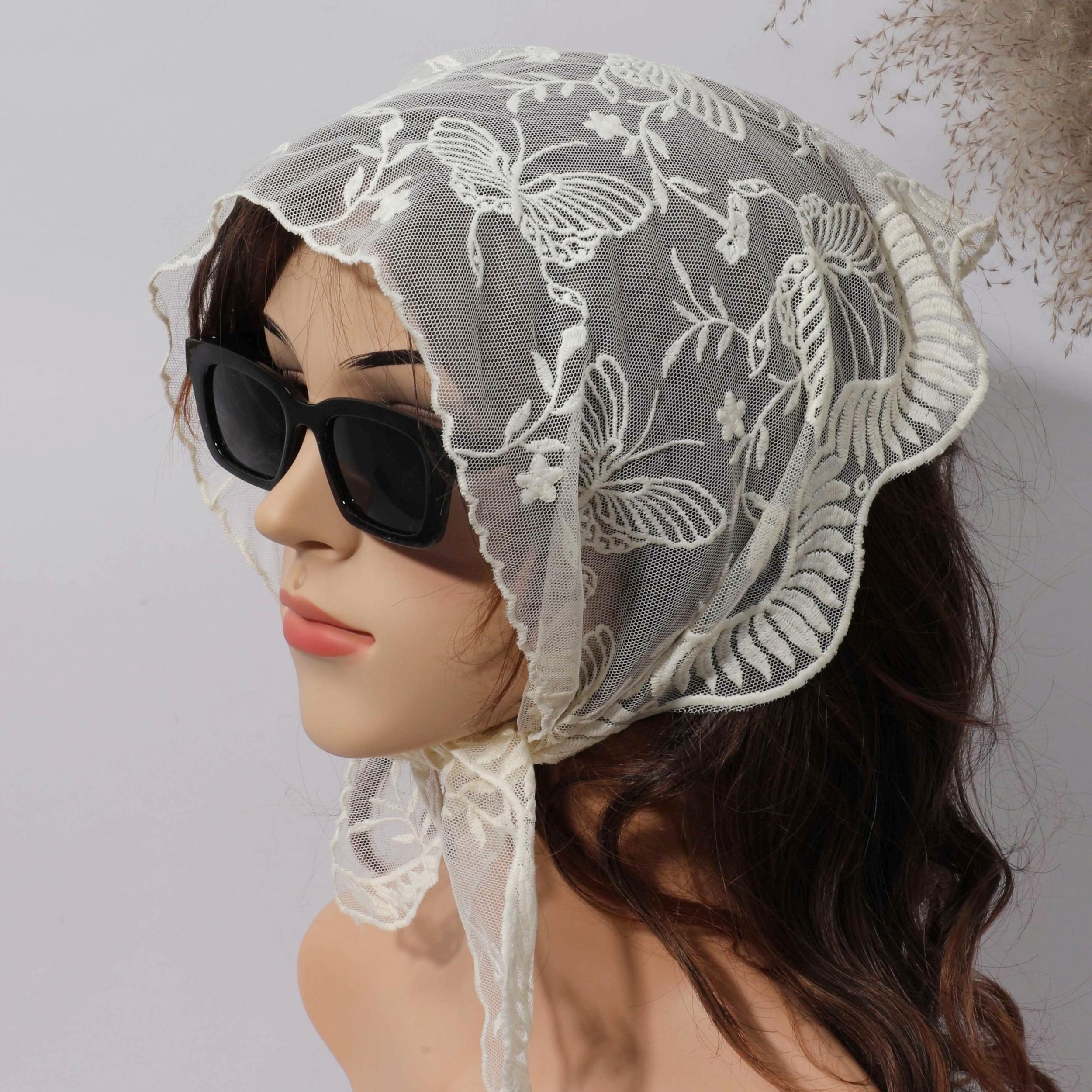 Butterfly Lace Scarf Triangle Scarf Head Wrap Bandana