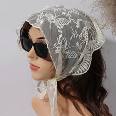 Butterfly Lace Scarf Triangle Scarf Head Wrap Bandana