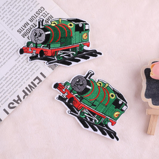 2pcs Embroidered Train Badges Iron On Patches Sew On Embroidered Applique