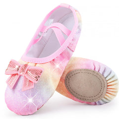 Girls Split Sole Sequin Ballet Shoes Soft Dancing Shoes