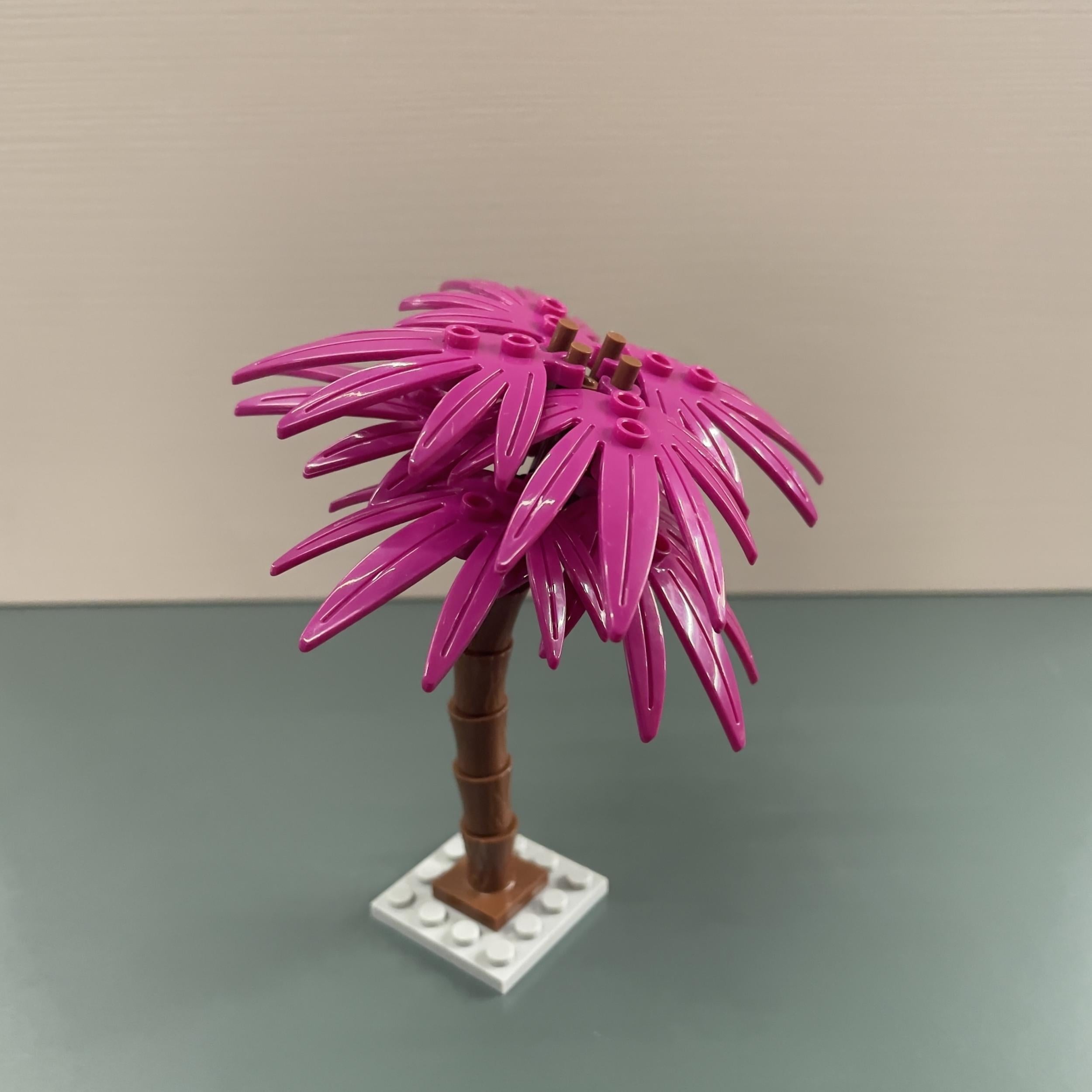 Mixed Palm Tree Building Blocks Set for Forest Beach Scene