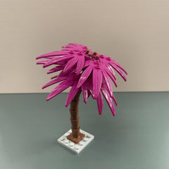 Mixed Palm Tree Building Blocks Set for Forest Beach Scene