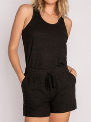 Lounge Set: Scoop Neck Tank & Shorts Pajama Set