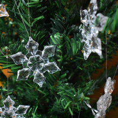 10pcs Christmas Snowflake Strings Hanging Pendant Decoration