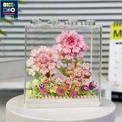 UKBOO 3D Flower Building Blocks Roses Bouquet Colorful Desktop Ornament