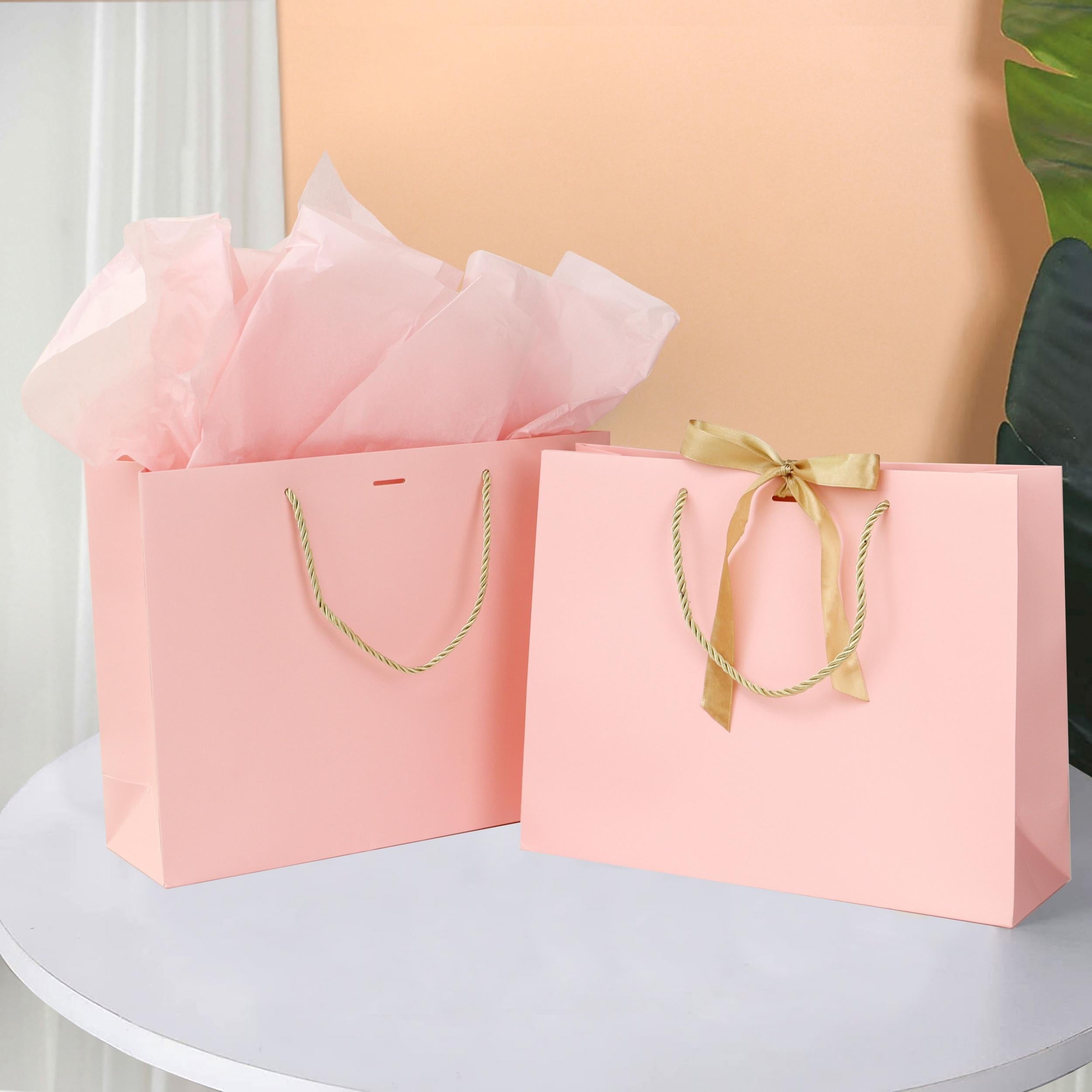 12pcs Gift Bags with Ribbon Bow for Medium Gifts - Party Supplies