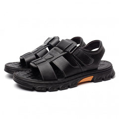 Men's Open Toe Hook And Loop Sandals Non Slip Comfortable Beach Shoes Summer