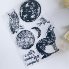 Moon Hand Clear Stamps Reusable Stationery Cartoon Stamps For Card Making